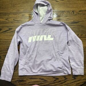 Nike Dri-Fit Youth Large Pullover Hoodie Purple Long Sleeve
